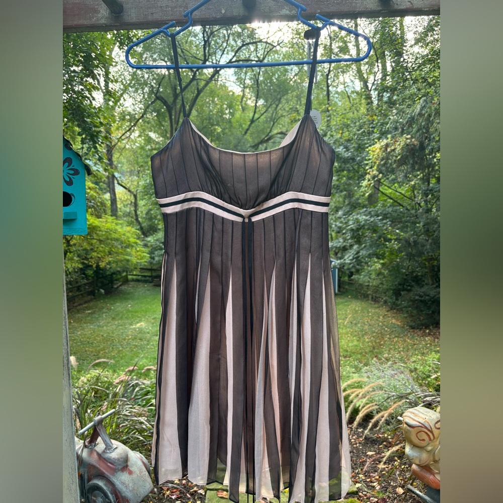 BCBGMaxAzria Brown and Cream Dress